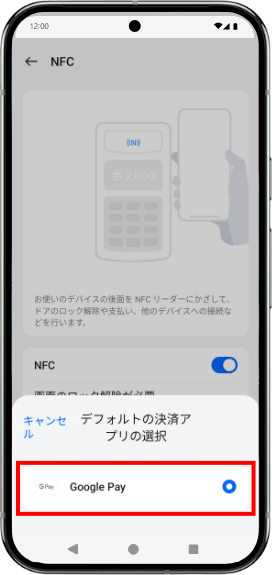 Google Pay （または、 Google ウォレット ）を選択します