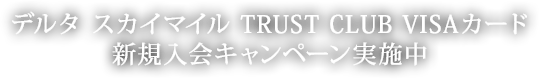 デルタ スカイマイル TRUST CLUB VISAカード 新規入会キャンペーン実施中